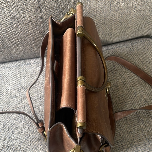 Frye Farrah Top Handle Brown Leather satchel bag - Picture 8 of 16
